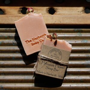 Half Size Soap Hibyscus Flower & Pink Clay