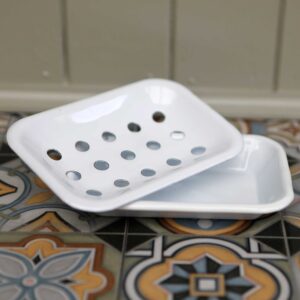 White Enamel Soap Dish